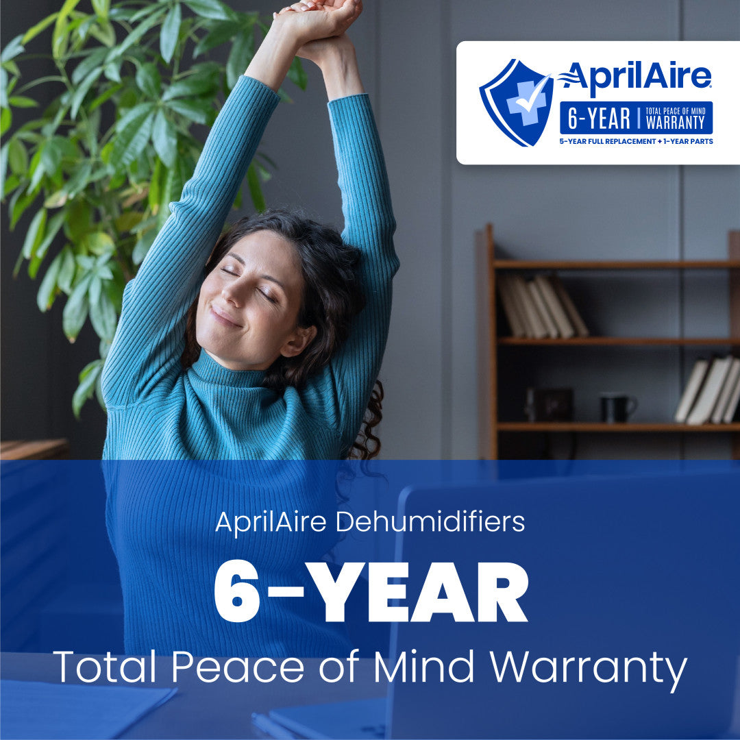 AprilAire E100 Dehumidifier Warranty Web Ready Lifestyle Photo