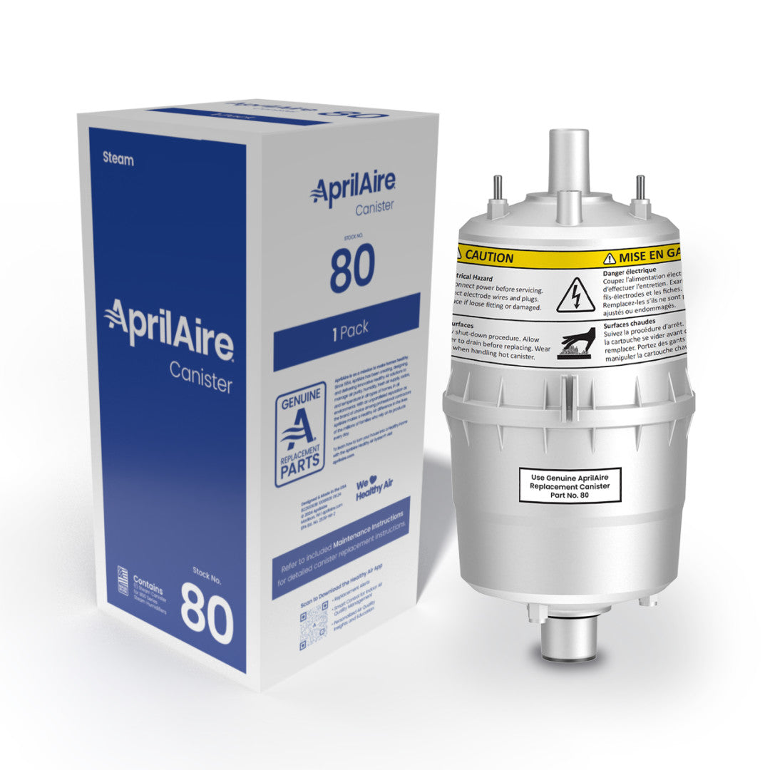 AprilAire 80 Steam Humidifier Canister With Packaging Hero Photo