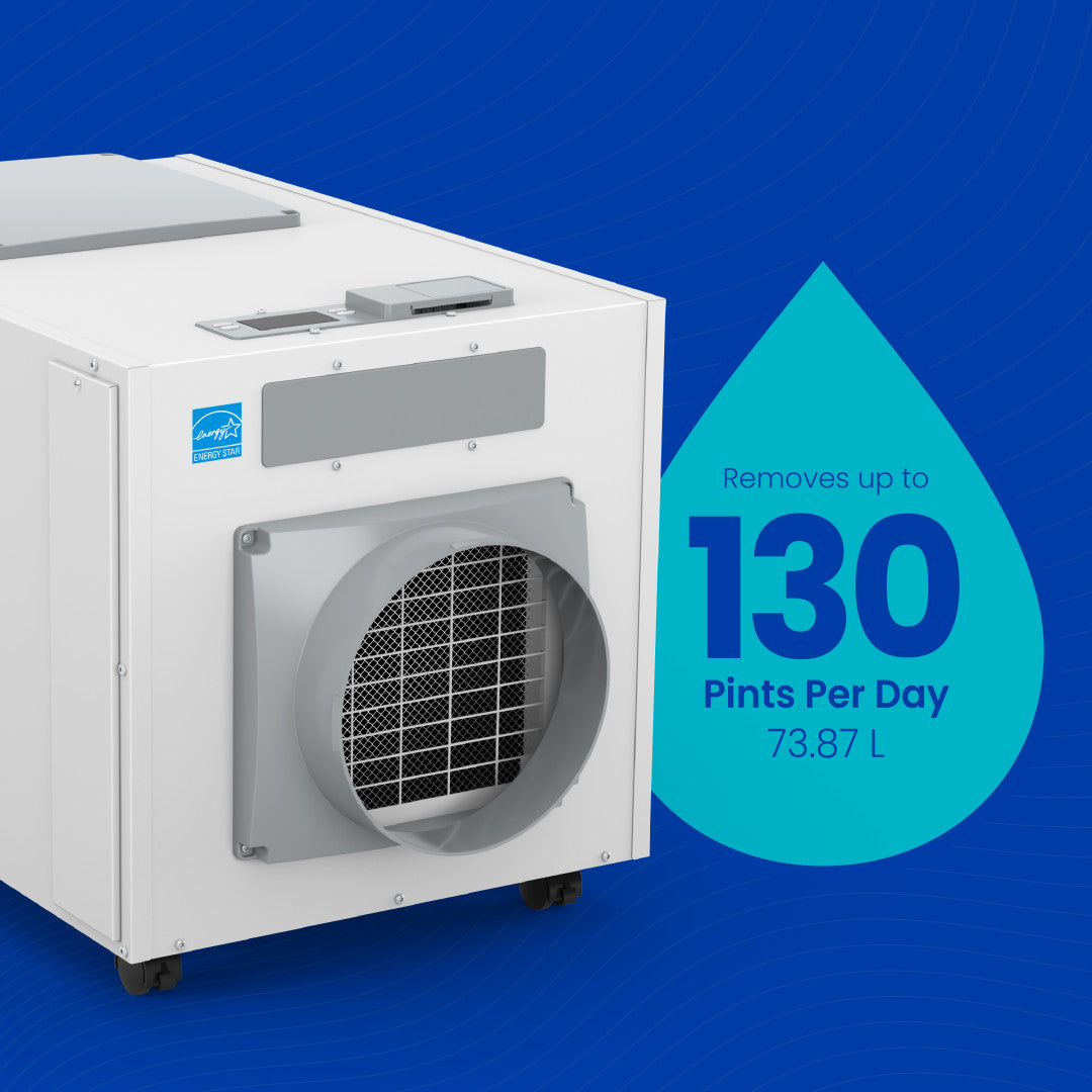 130-Pint Whole-House Dehumidifier with Casters - AprilAire E130C
