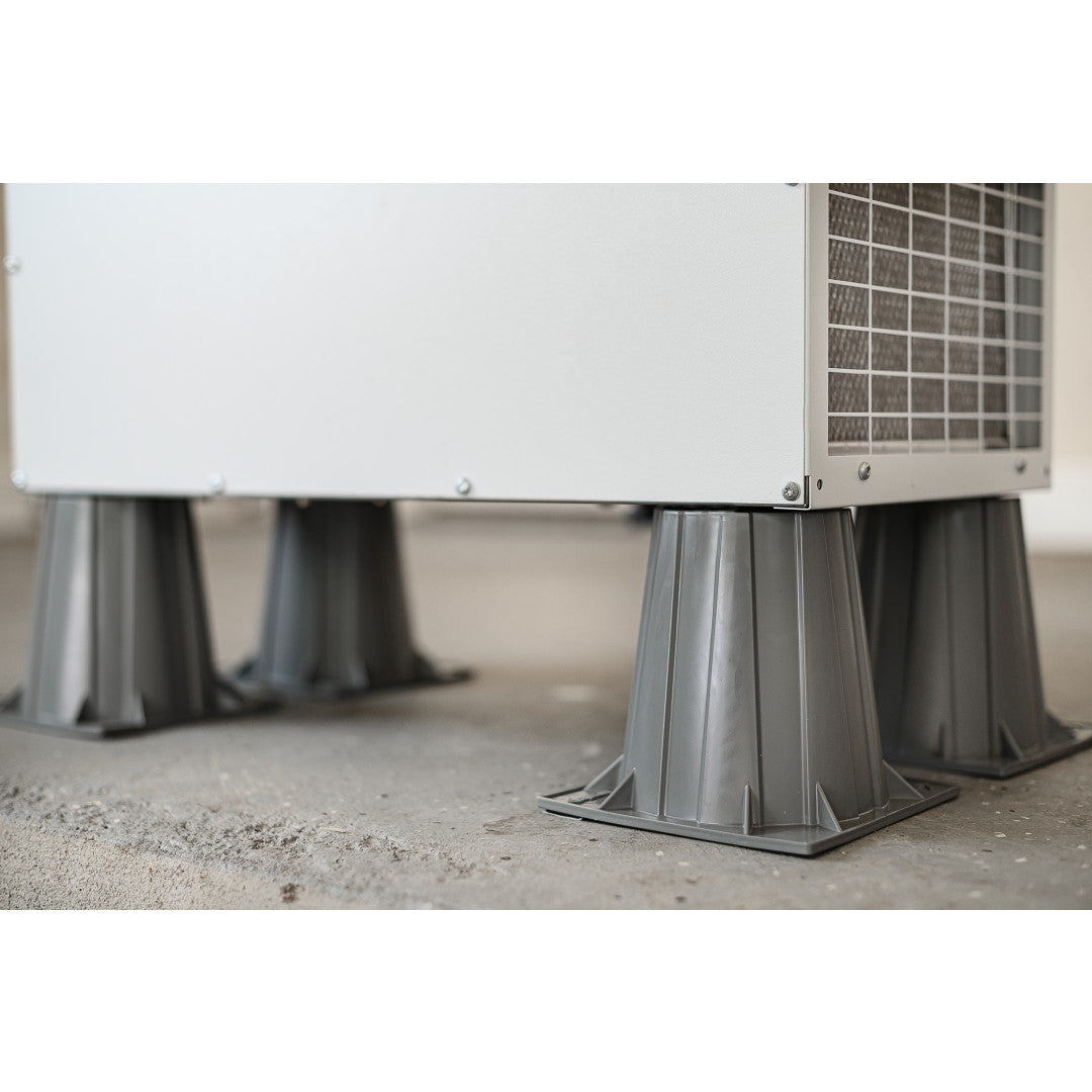 AprilAire 5879 Dehumidifier Riser Installed Close Up Photo