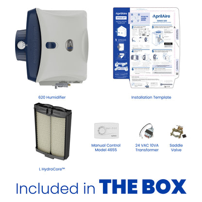 AprilAire 620M Humidifier Box Contents Web Ready Photo