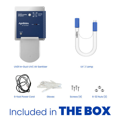 AprilAire Uvd1 Uvc In Duct Air Sanitizer Box Contents Web Ready Photo