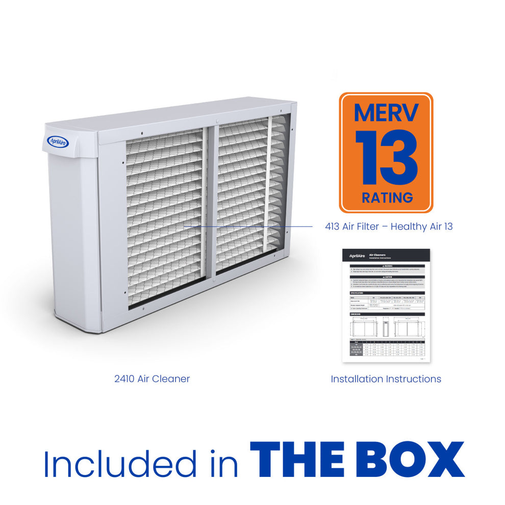 Air Purifier with MERV 13 Air Filter - AprilAire Model 2410