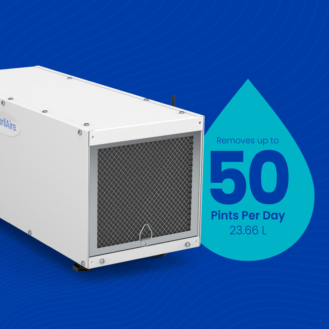 AprilAire E050W Wi-Fi Dehumidifier – Compact, 50 PPD for Tight Spaces