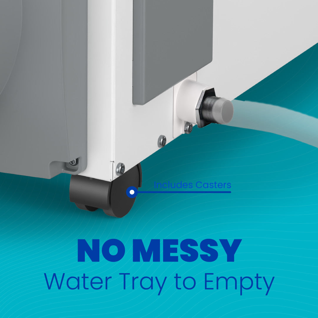 AprilAire E100C Dehumidifier No Messy Water Tray Web Ready Photo