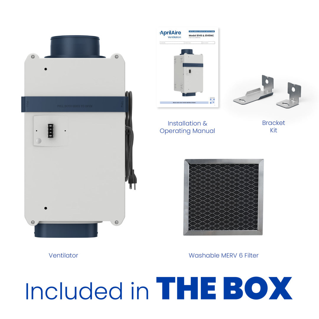 AprilAire 8145Nc Ventilator Box Contents Web Ready Photo