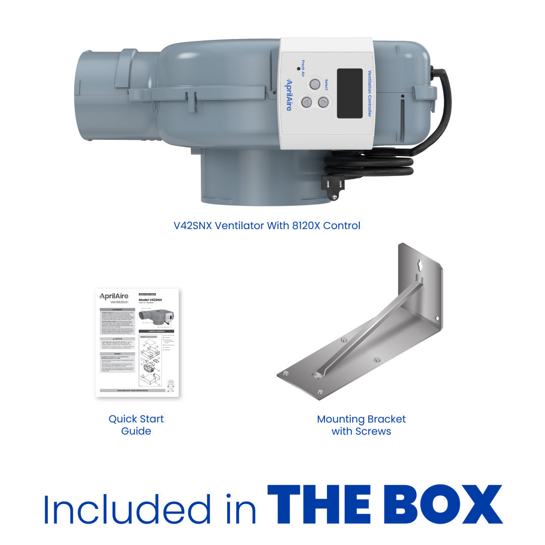 AprilAire V42Snx Ventilator Box Contents Web Ready Photo