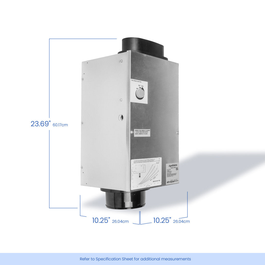 AprilAire 8144Nc Ventilator Size Measurements Web Ready Photo