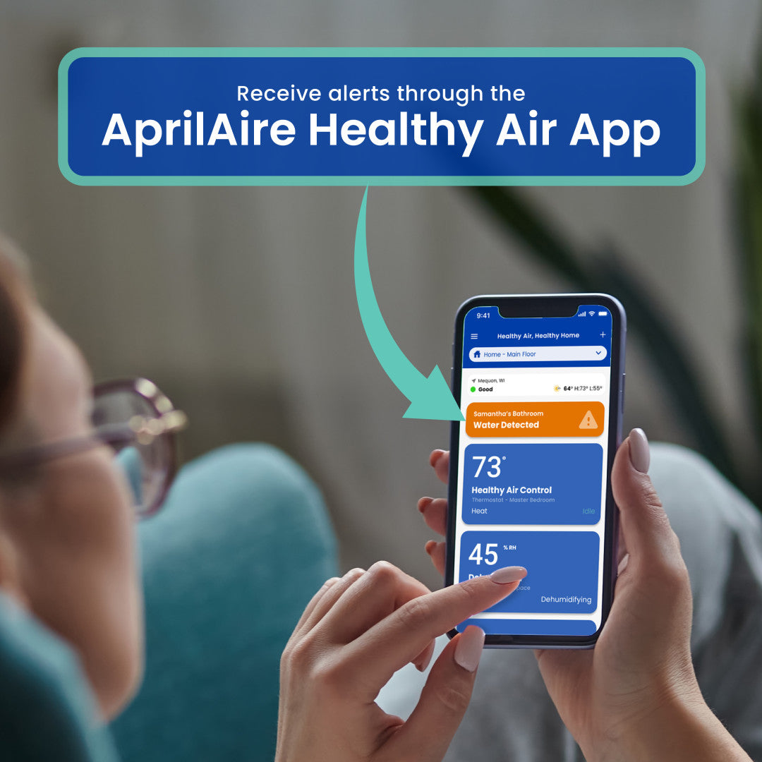 AprilAire Zazw Water Sensor App Alerts Web Ready Lifestyle Photo
