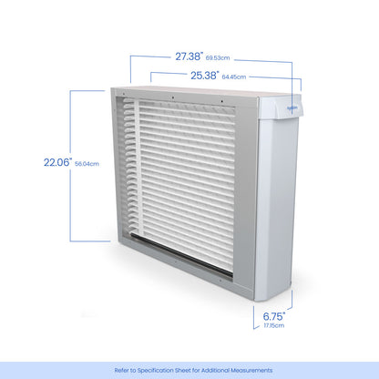 AprilAire U121 Air Purifier Size Dimensions Web Ready Photo
