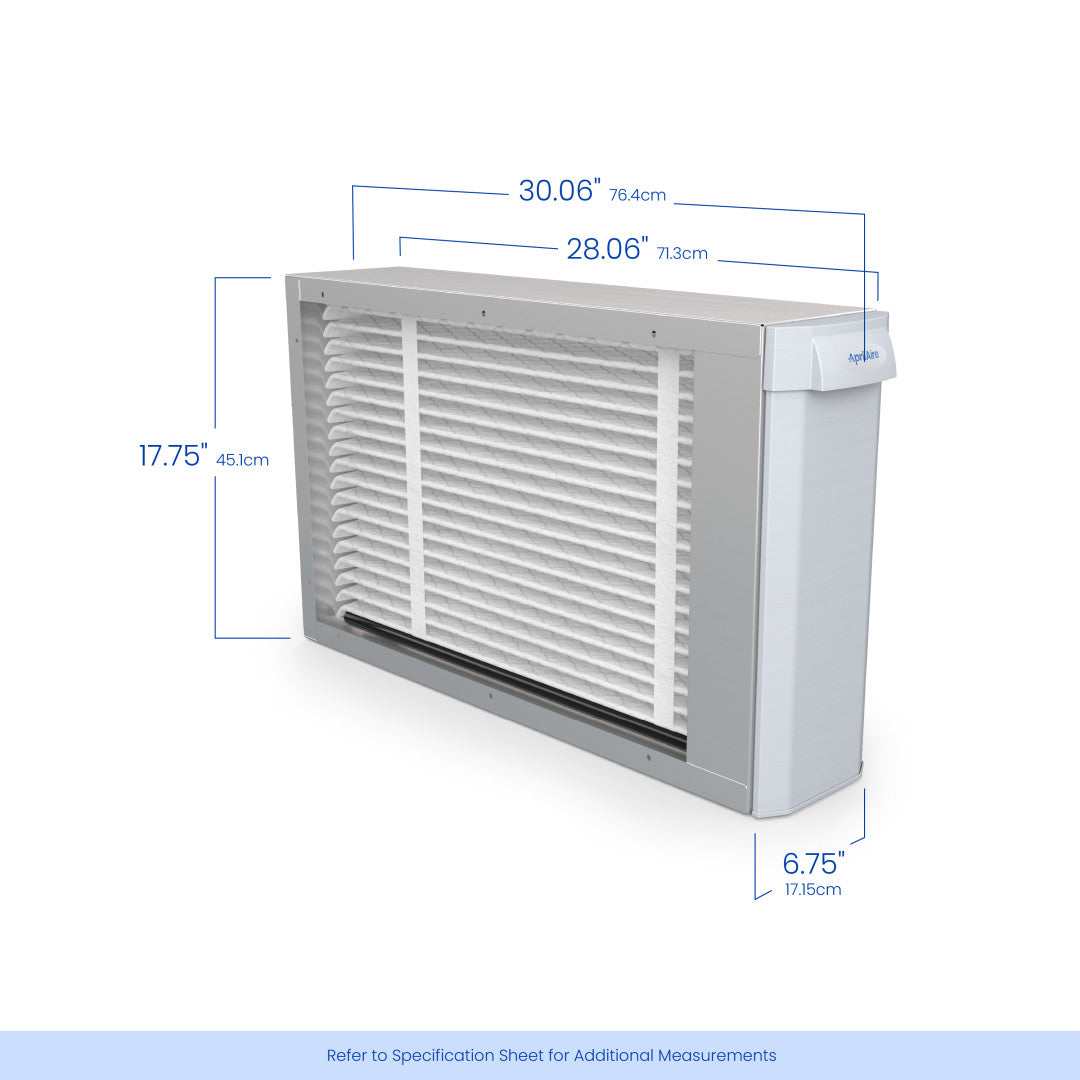 AprilAire U141 Air Purifier Size Dimensions Web Ready Photo