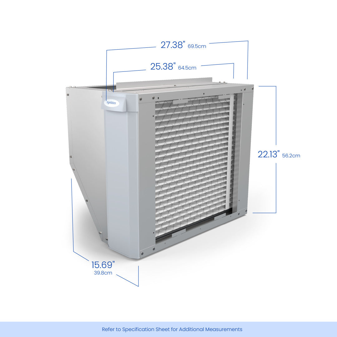 AprilAire U162 Air Purifier Size Dimensions Web Ready Photo