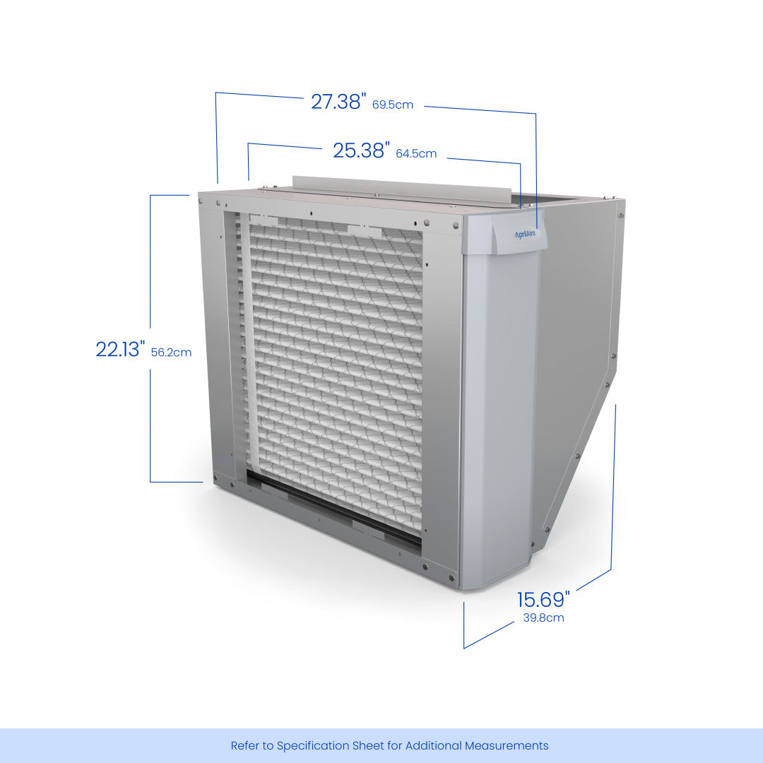 AprilAire U172 Air Purifier Size Dimensions Web Ready Photo