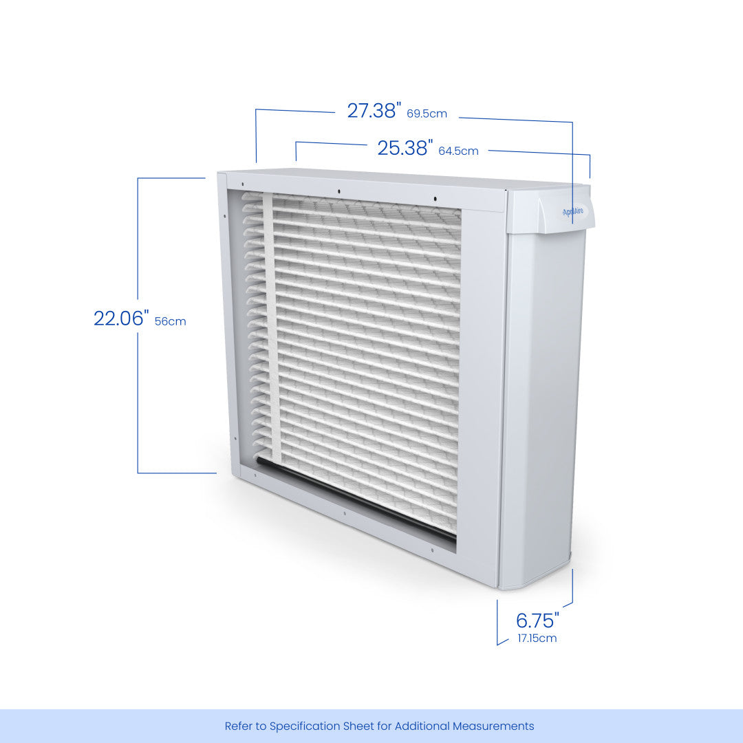 AprilAire U223 Air Purifier Size Dimensions Web Ready Photo
