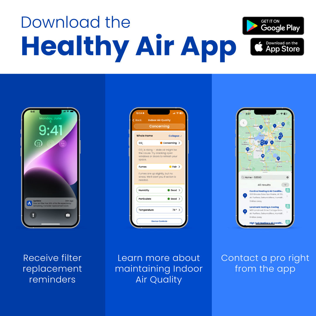 AprilAire Air Filter Download The Healthy Air App Graphic