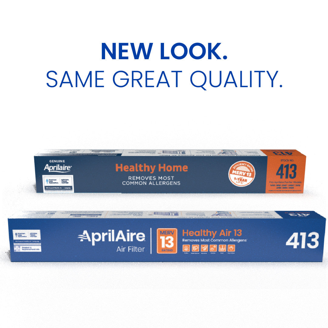 AprilAire 1413 Air Purifier Upgrade Kit Packaging Transition Photo