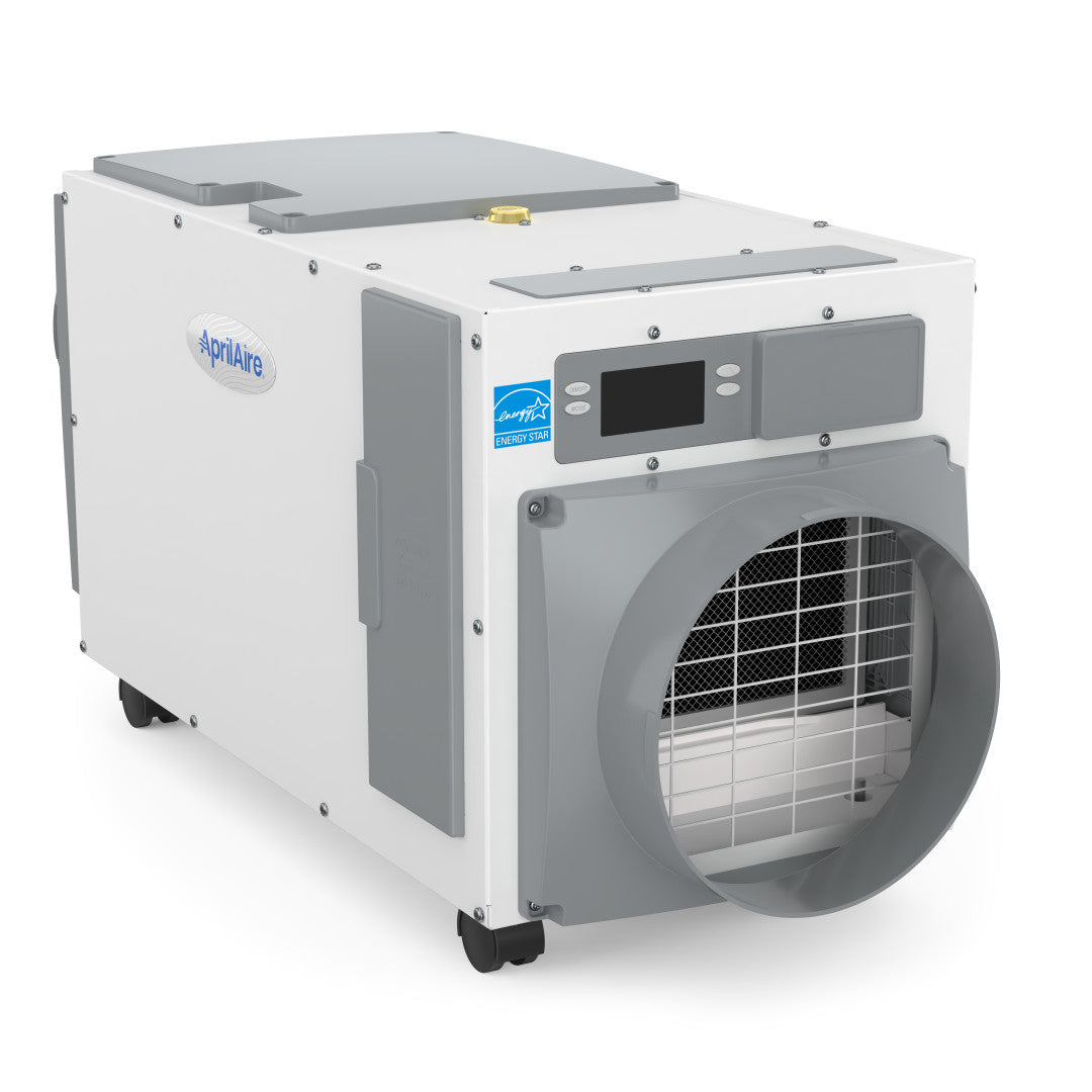 AprilAire E100C Dehumidifier With Energy Star Right Facing Photo