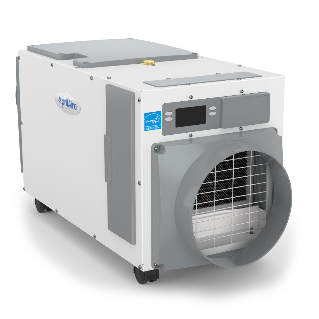 AprilAire E100C Dehumidifier With Energy Star Right Facing Photo