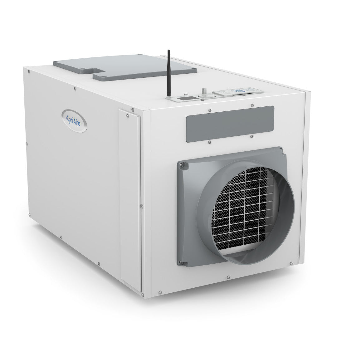 AprilAire E130W Dehumidifier With Top Ui Right Facing Photo