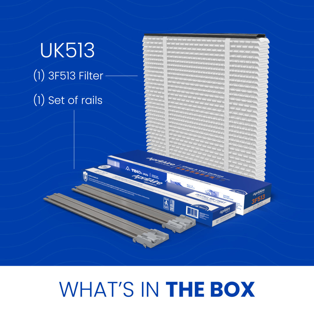 AprilAire Uk513 Air Purifier Upgrade Kit Box Contents Web Ready Photo