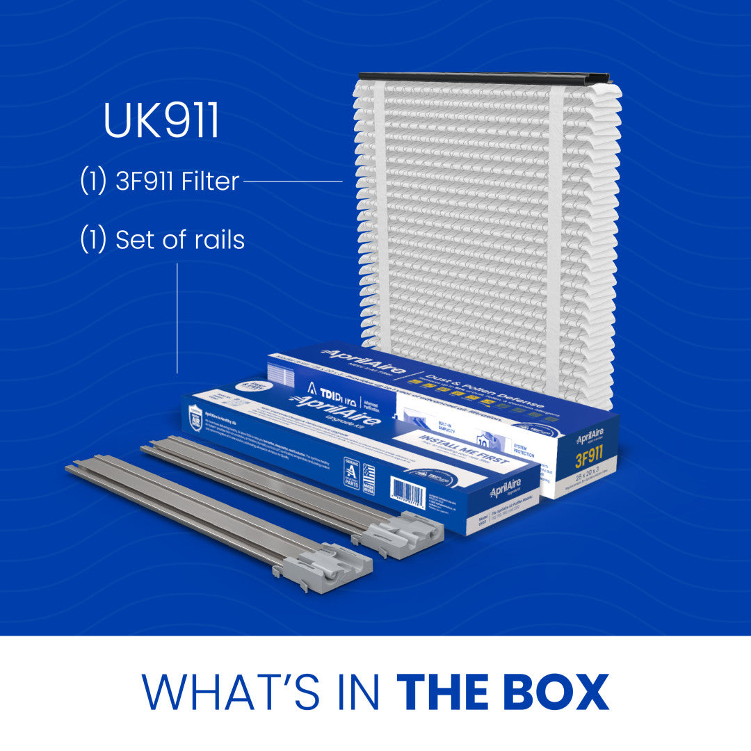 AprilAire Uk911 Air Purifier Upgrade Kit Box Contents Web Ready Photo