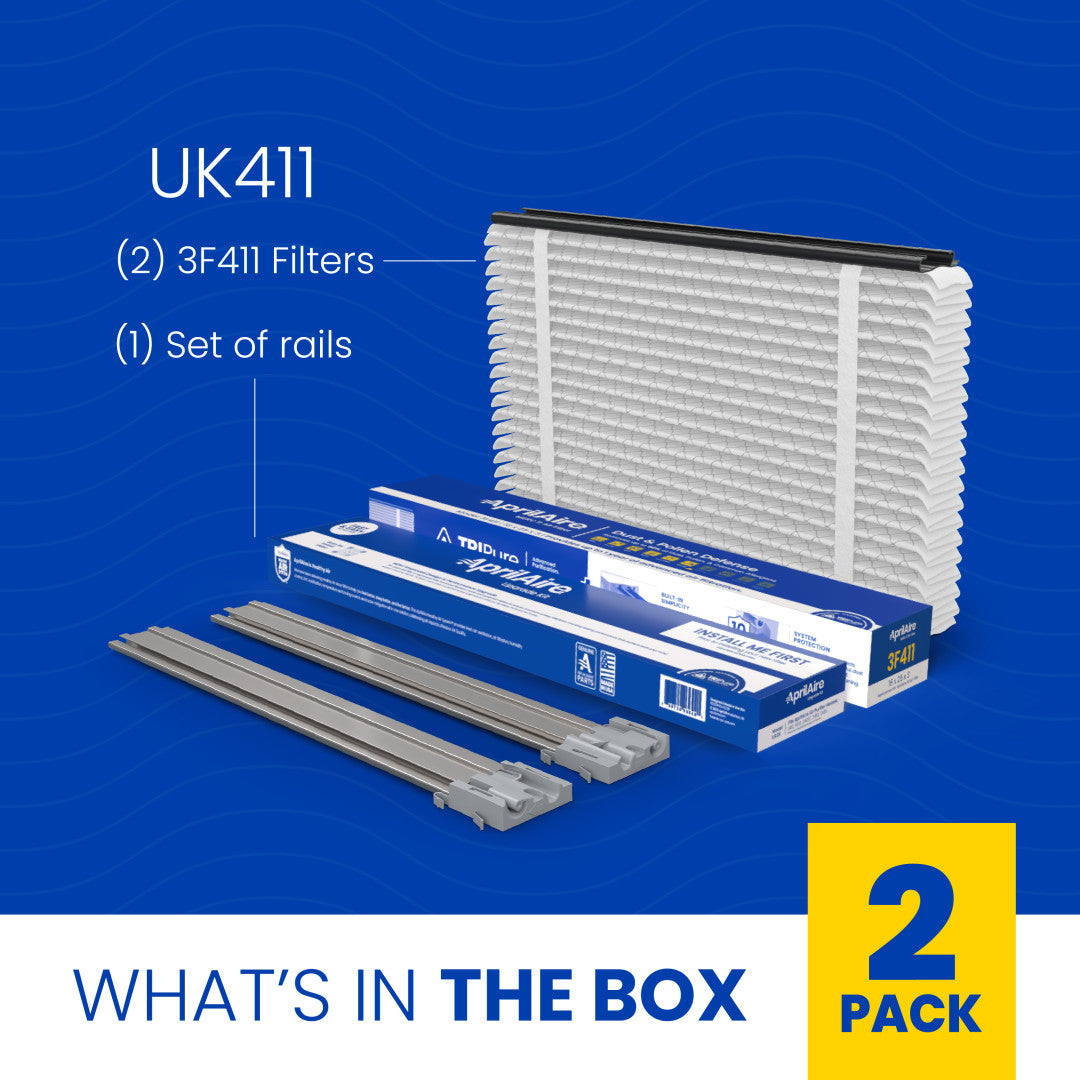AprilAire Uk411 Air Purifier Upgrade Kit 2 Pack Box Contents Web Ready Photo