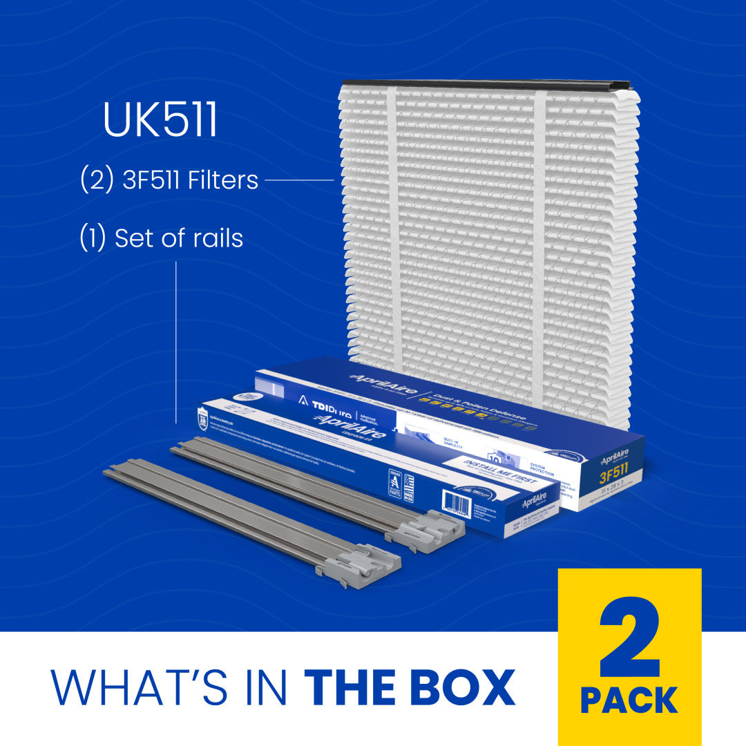 AprilAire Uk511 Air Purifier Upgrade Kit 2 Pack Box Contents Web Ready Photo