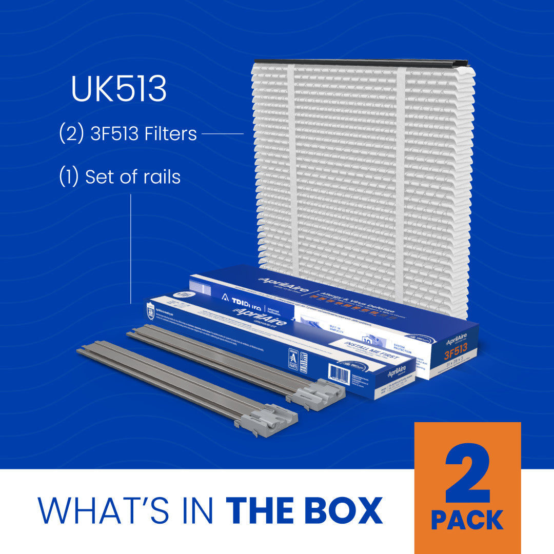 AprilAire Uk513 Air Purifier Upgrade Kit 2 Pack Box Contents Web Ready Photo