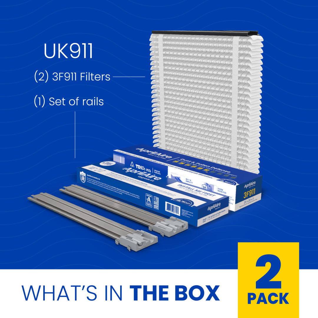 AprilAire Uk911 Air Purifier Upgrade Kit 2 Pack Box Contents Web Ready Photo