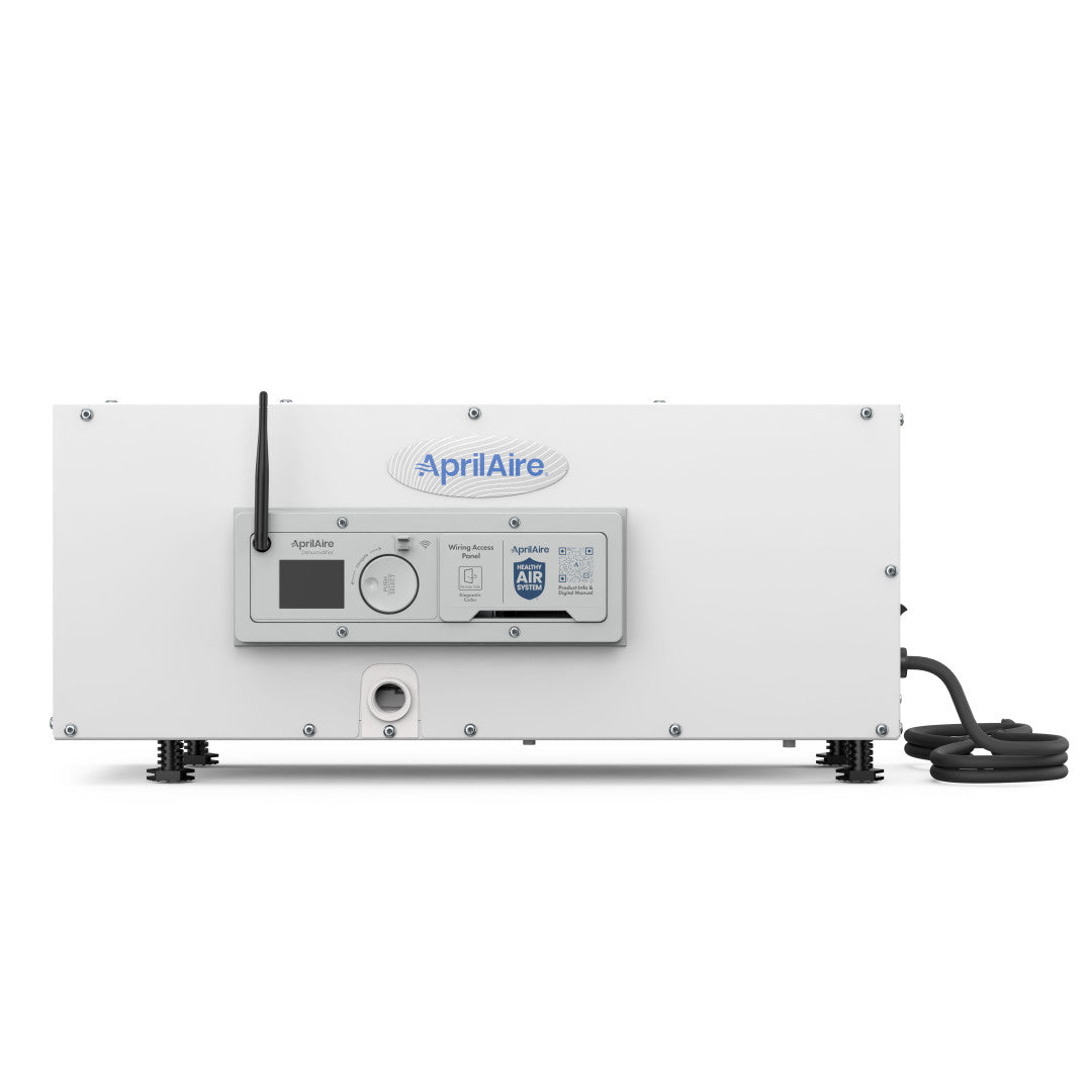 AprilAire E050W Dehumidifier With Cord Right Side View Photo