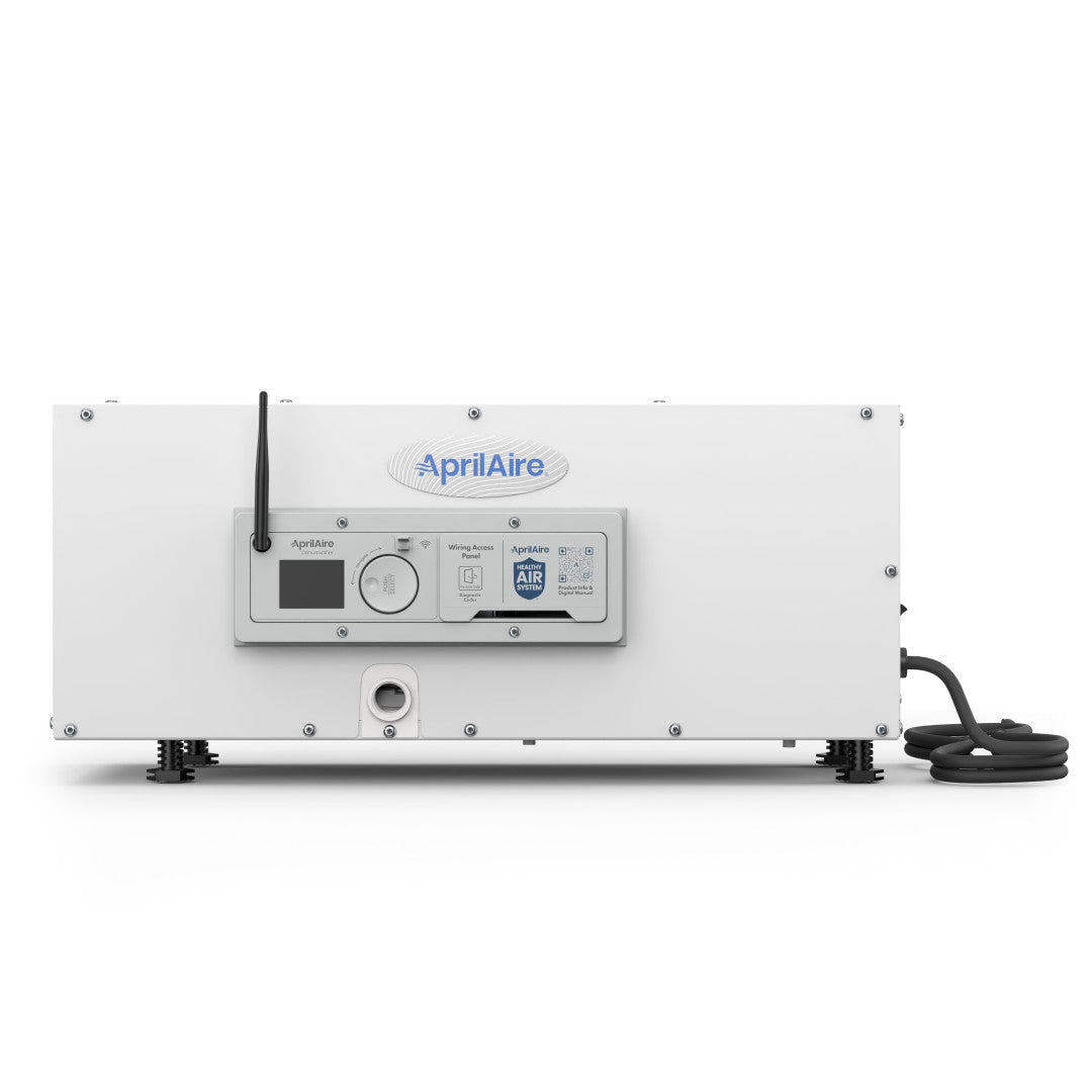 AprilAire E050W Dehumidifier With Cord Right Side View Photo