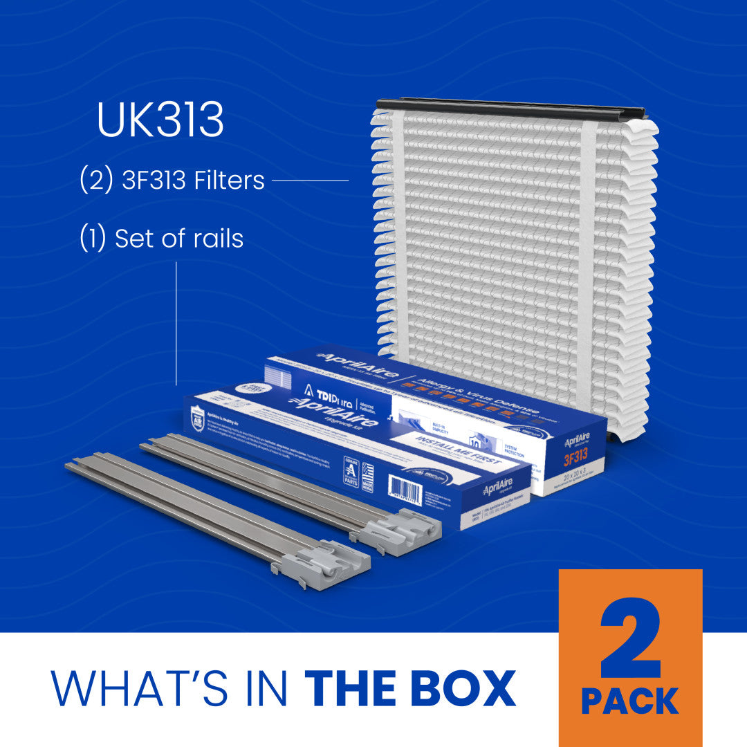 AprilAire Uk313 Air Purifier Upgrade Kit 2 Pack Box Contents Web Ready Photo
