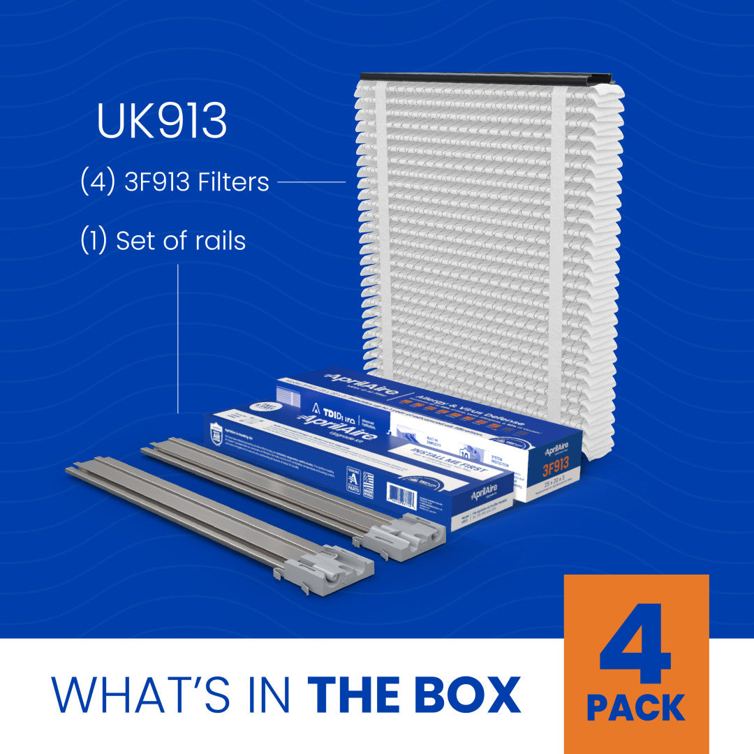 AprilAire Uk913 Air Purifier Upgrade Kit 4 Pack Box Contents Web Ready Photo