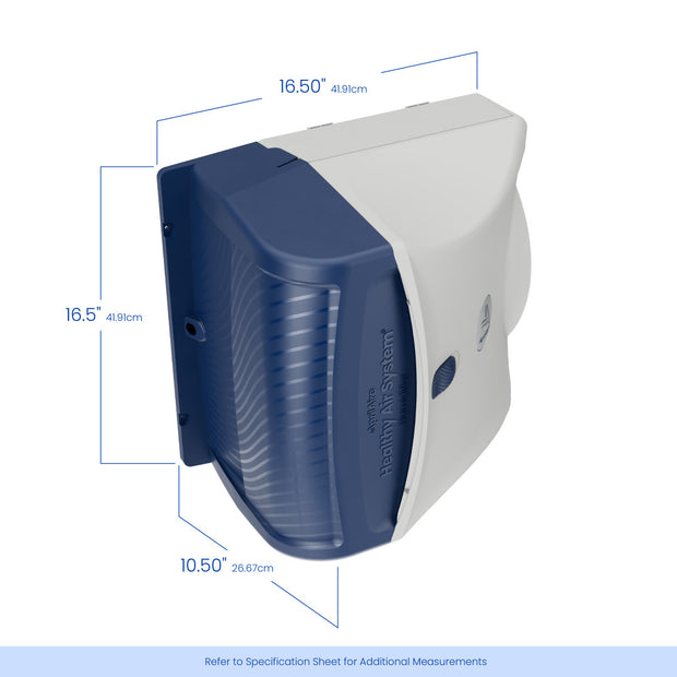 AprilAire 720 Series Humidifier Size Measurements Web Ready Photo