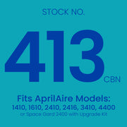 AprilAire 413CBN MERV 13+Carbon Air Filter for Whole-House Air Purifier Models 1410, 1610, 2140, 2400, 2410, 2416, 3410, 4400, Space-Gard 2400 with Upgrade Kit 1413