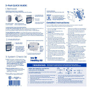 AprilAire 10 Water Panel Installation Instructions On Box Back Facing Photo