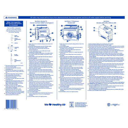 AprilAire 12 Humidifier Water Panel Installation Instructional Photo