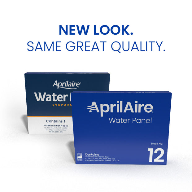 AprilAire 12 Humidifier Water Panel Packaging Transition Photo