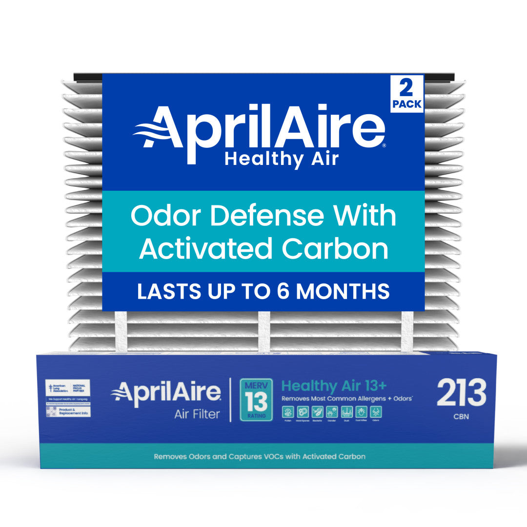 AprilAire 213Cbn Carbon Air Filter 2 Pack Web Ready Hero Photo