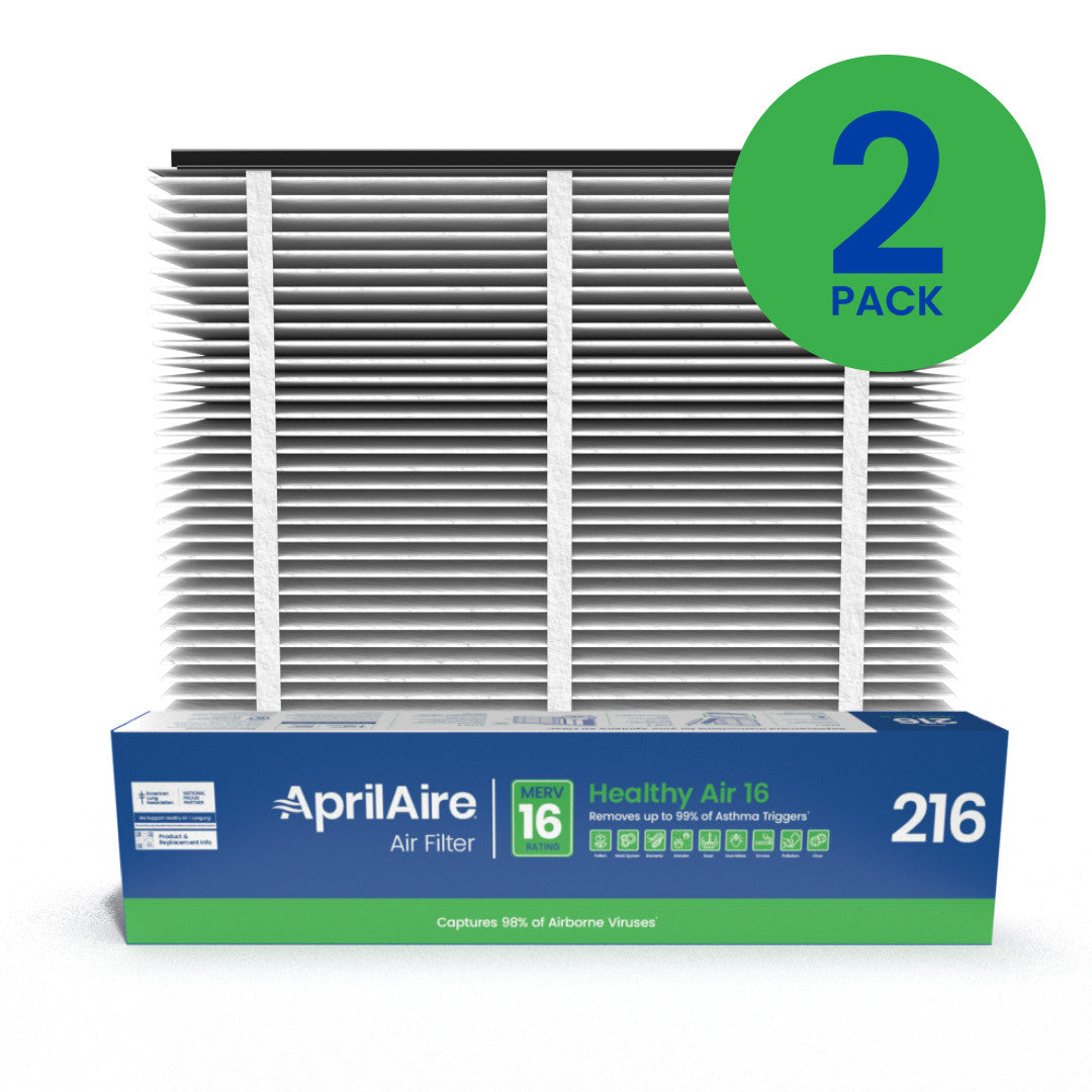 AprilAire 216 Air Filter 2 Pack Web Ready Hero Photo