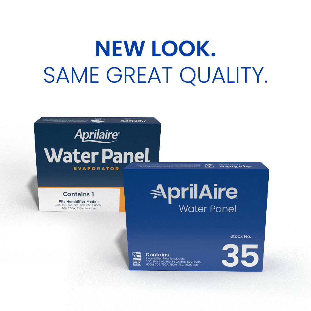 AprilAire 35 Humidifier Water Panel Packaging Transition Photo