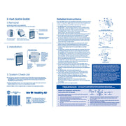 AprilAire 35 Water Panel Installation Instructions On Box Back Facing Photo