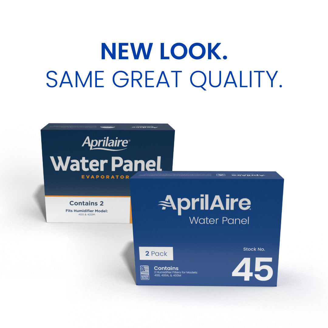 AprilAire 45 Humidifier Water Panel Packaging Transition Photo