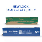 AprilAire 501 Air Filter Packaging Transition Photo