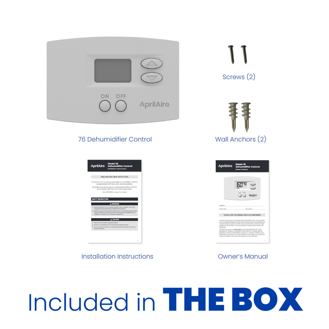 AprilAire 76 Dehumidifier Control Box Contents Web Ready Photo