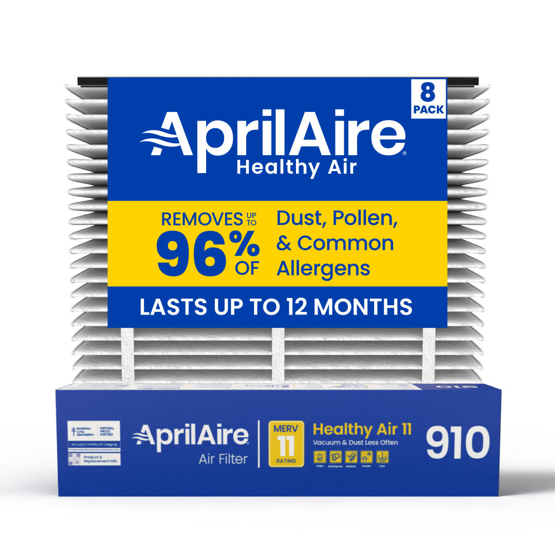AprilAire 910 Air Filter 8 Pack Web Ready Hero Photo
