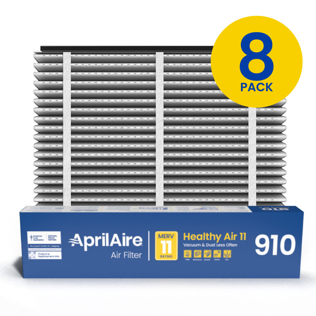 AprilAire 910 Air Filter 8 Pack Web Ready Hero Photo