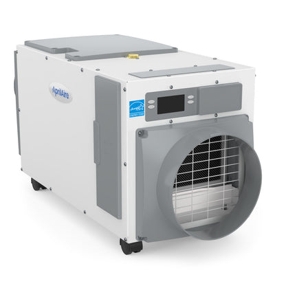 AprilAire E100C Dehumidifier With Energy Star Right Facing Photo
