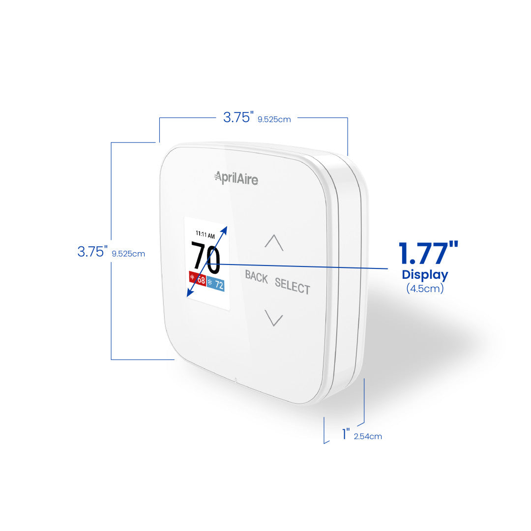 AprilAire S84Nsu S84N1H1C Series Thermostat Size Dimensions Web Ready Photo