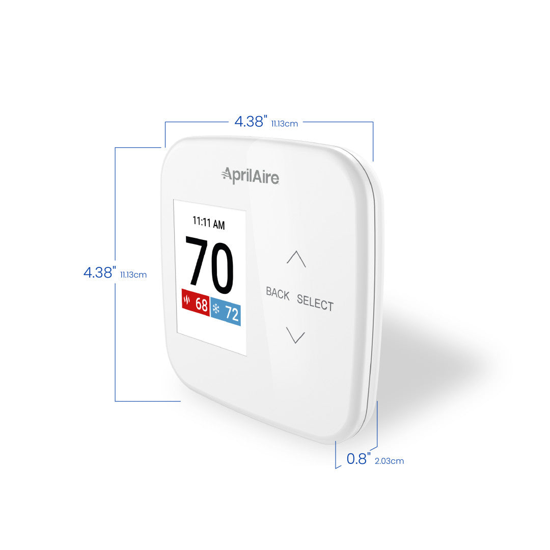 AprilAire S86Nmu S86Nmupr S86Wmupr Thermostat Size Dimensions Web Ready Photo